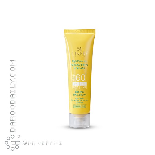 کرم ضد آفتاب بی رنگ پوست خشک SPF60 سینره 40 میلی لیتری