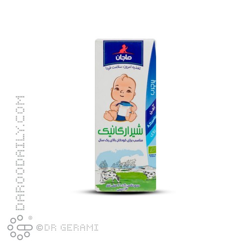 شیر ارگانیک پرچرب غنی شده ماجان کاله 200 میلی لیتری