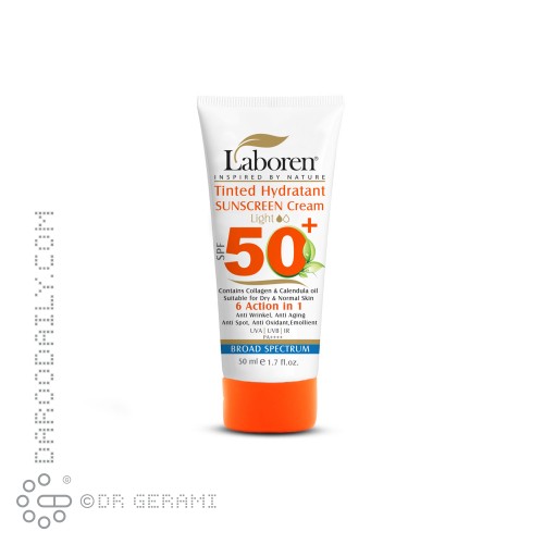 کرم ضد آفتاب روشن 6in1 پوست خشک SPF50 لابورن 50 میلی لیتری