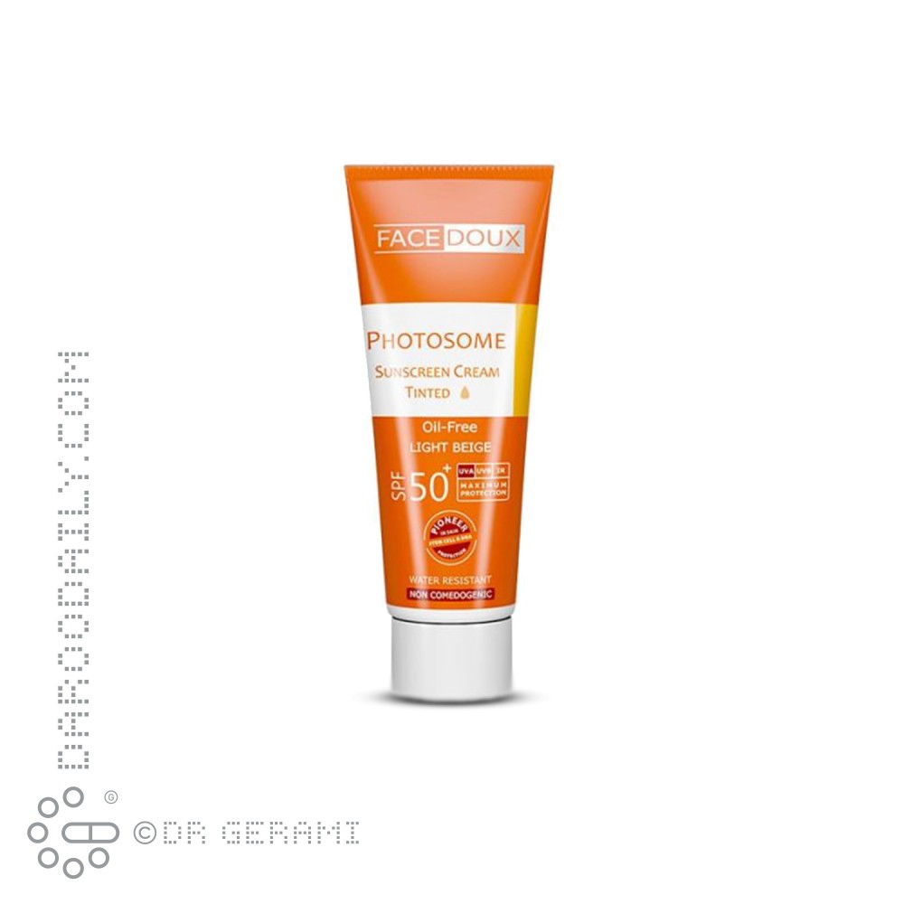 کرم ضد آفتاب بژ روشن پوست چرب فاقد چربی مدل Photosome با SPF50 فیس دوکس 40 میلی لیتری