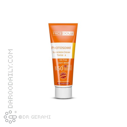 کرم ضد آفتاب بژ روشن پوست چرب فاقد چربی مدل Photosome با SPF50 فیس دوکس 40 میلی لیتری