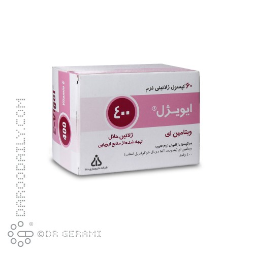 کپسول ویتامین E ایویژل 400 واحدی دانا 60 عددی