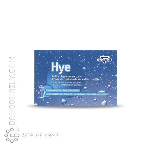 قطره چشمی تک دوز مدل Hye فارمیجیا 20 عددی
