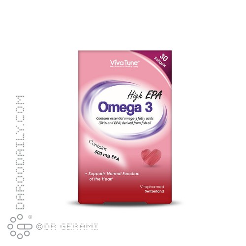 سافت ژل امگا کاردیو با EPA بالا ویواتیون 60 عددی