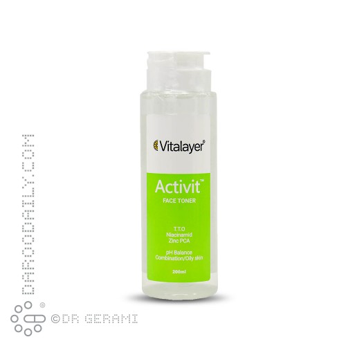 تونر پاک کننده پوست چرب مدل Activit ویتالیر 200 میلی لیتری