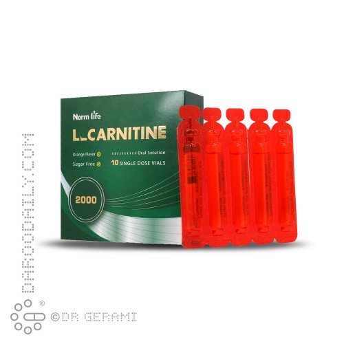 محلول خوراکی ال کارنیتین 2000 میلی گرمی نورم لایف 10 عددی