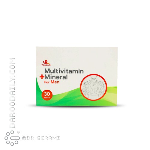 قرص مولتی ویتامین و مینرال آقایان ویتامین لایف 30 عددی