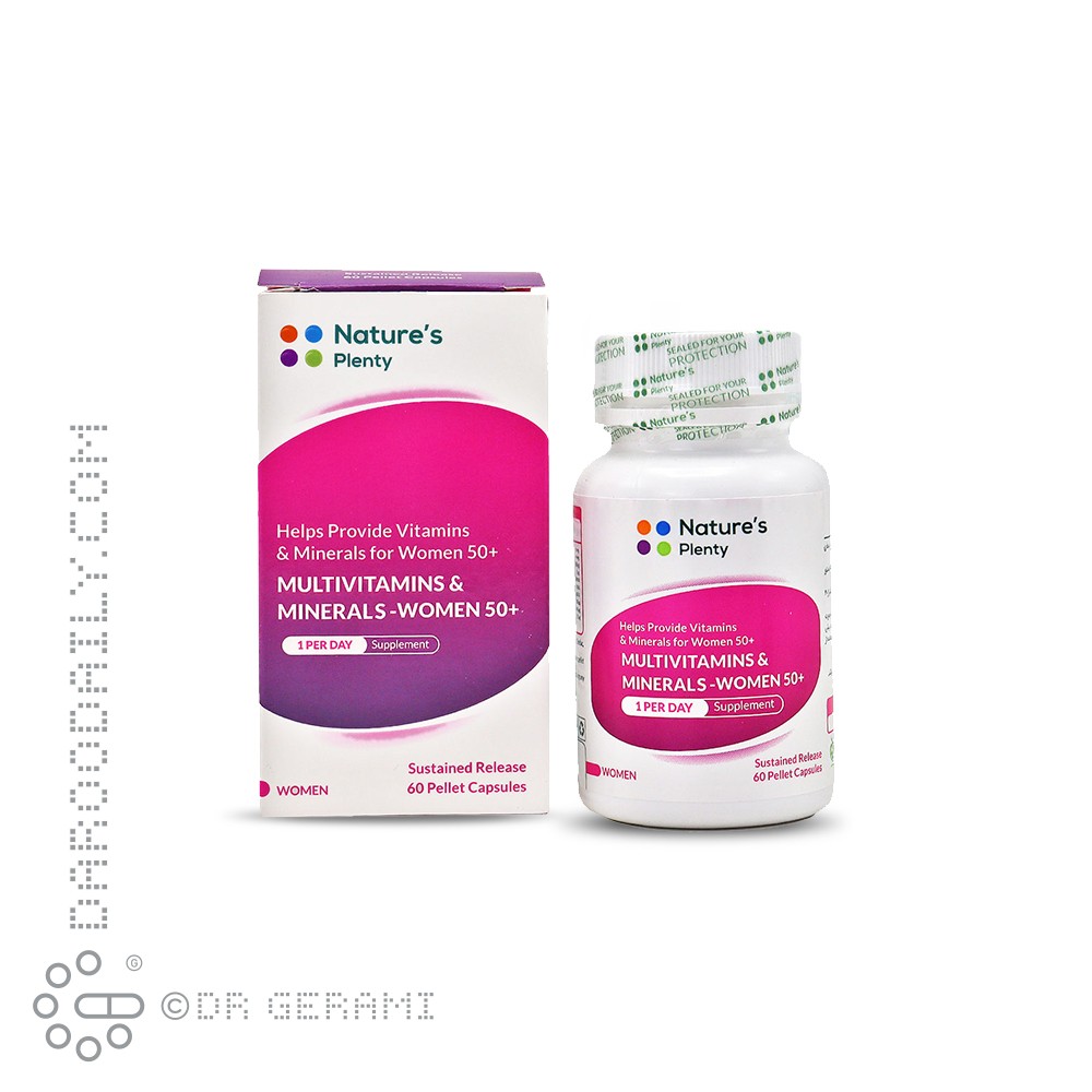 کپسول مولتی ویتامین و مینرال بانوان +50 نیچرز پلنتی 60 عددی