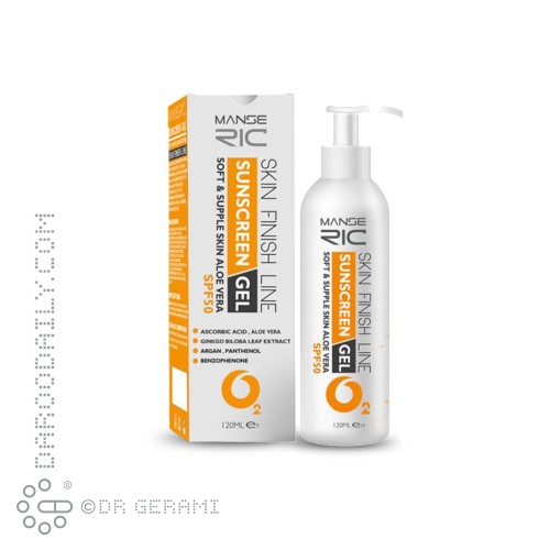 ژل ضد آفتاب SPF50 مانسریک 120 میلی لیتری
