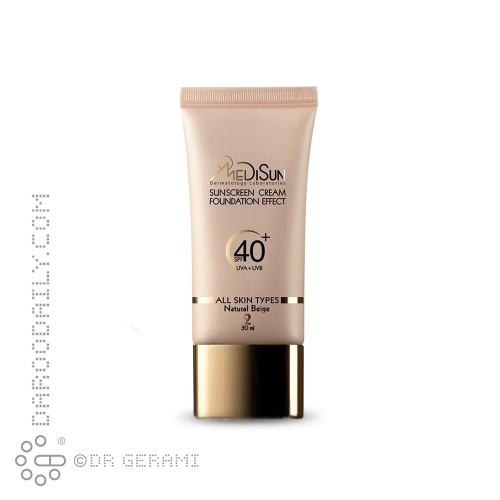 ضد آفتاب کرم پودری بژ طبیعی SPF40 مدیسان شماره 2
