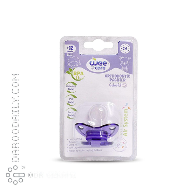 پستانک ارتودنسی شفاف مدل Fancy وی کر سایز 3