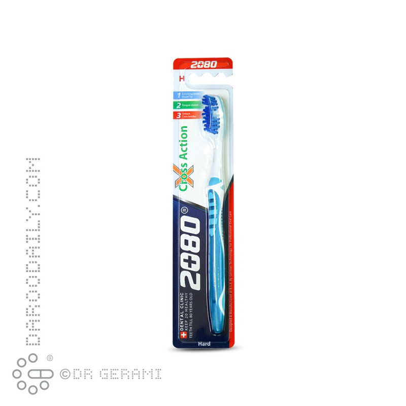 مسواک بزرگسال با برس سخت مدل کراس اکشن 2080