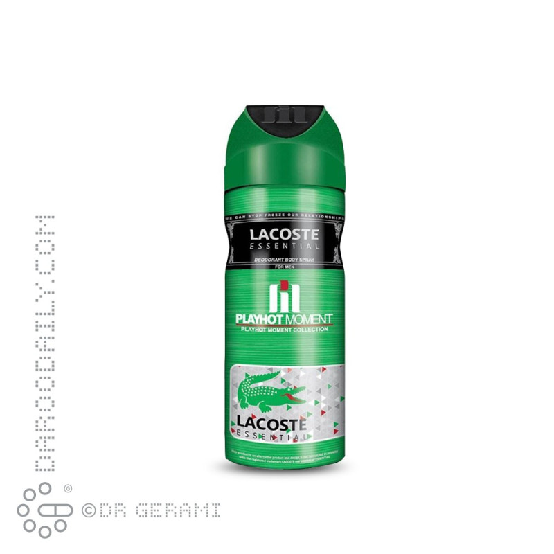 اسپری دئودورانت آقایان مدل Lacoste پلی هات مومنت ۲۰۰ میلی لیتری