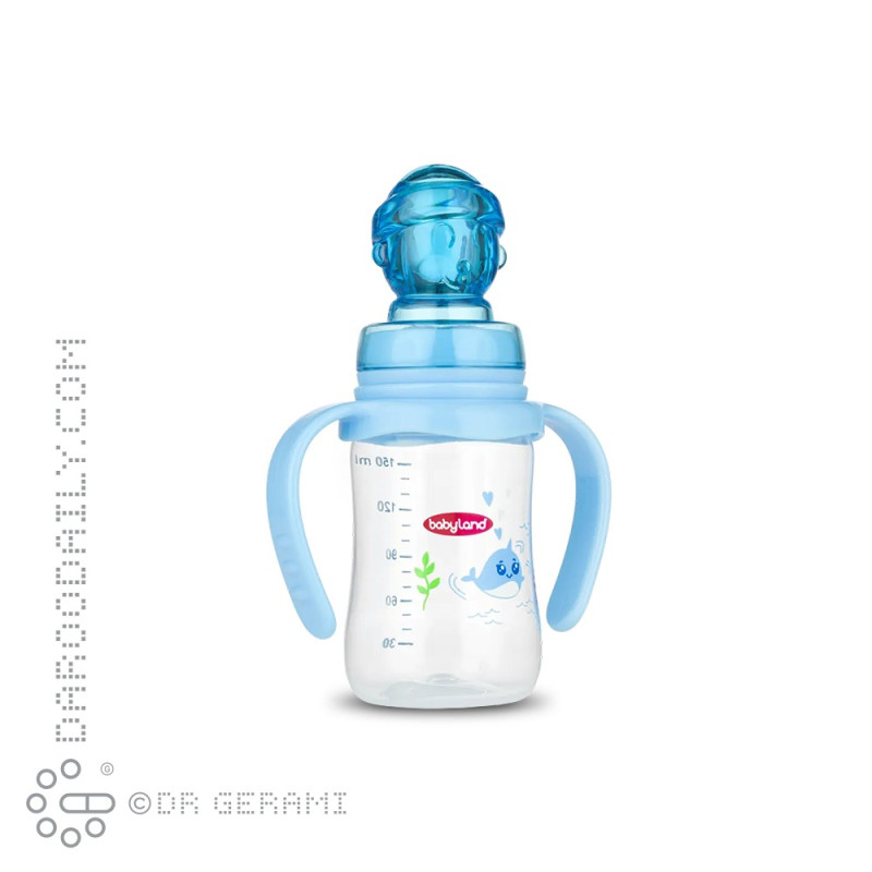 شیشه شیر ارتودنسی کلاسیک عروسکی با طرح ملوان آبی بی بی لند 150 میلی لیتری کد 505