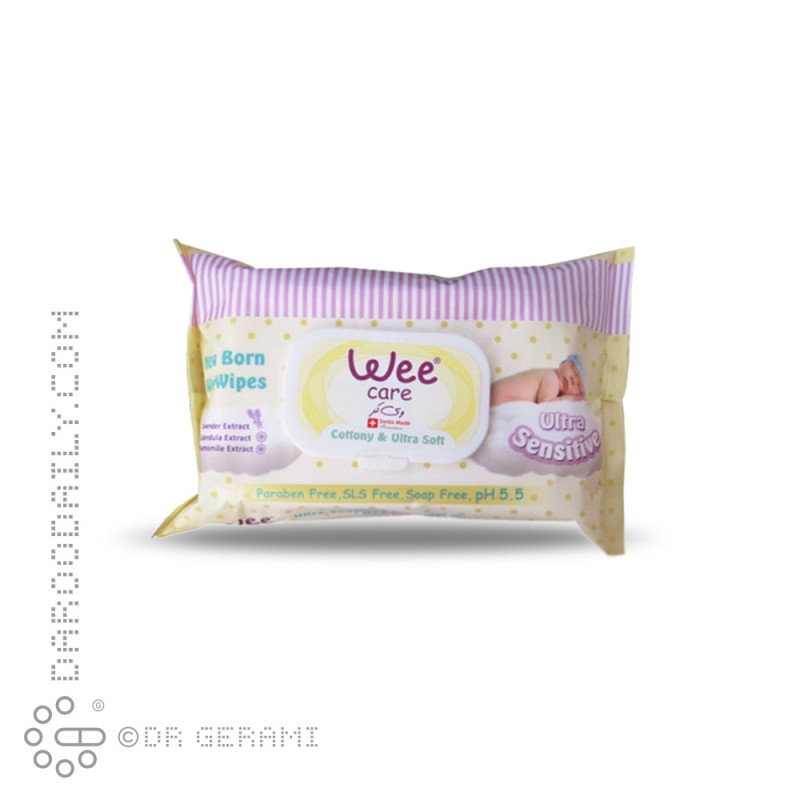 دستمال مرطوب نوزاد مدل New Born وی کر 63 عددی