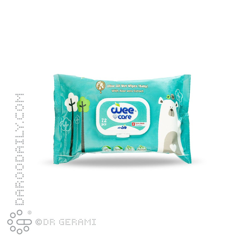 دستمال مرطوب کودک حاوی روغن زیتون وی کر 72 عددی