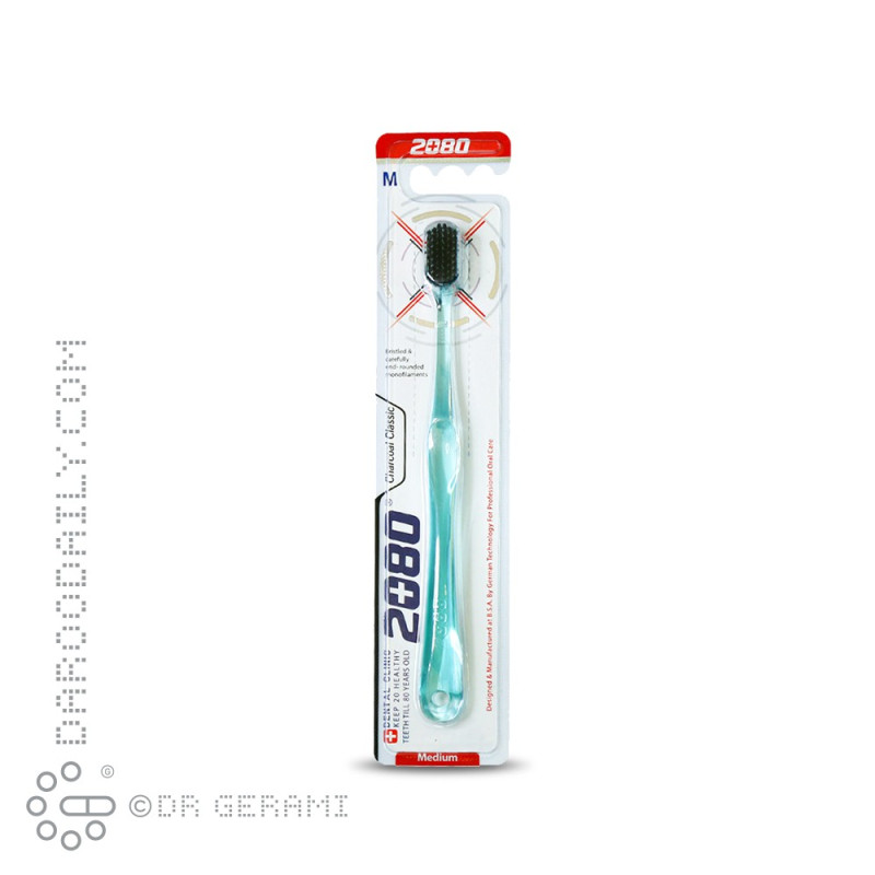 مسواک بزرگسال با برس متوسط مدل ذغالی کلاسیک 2080