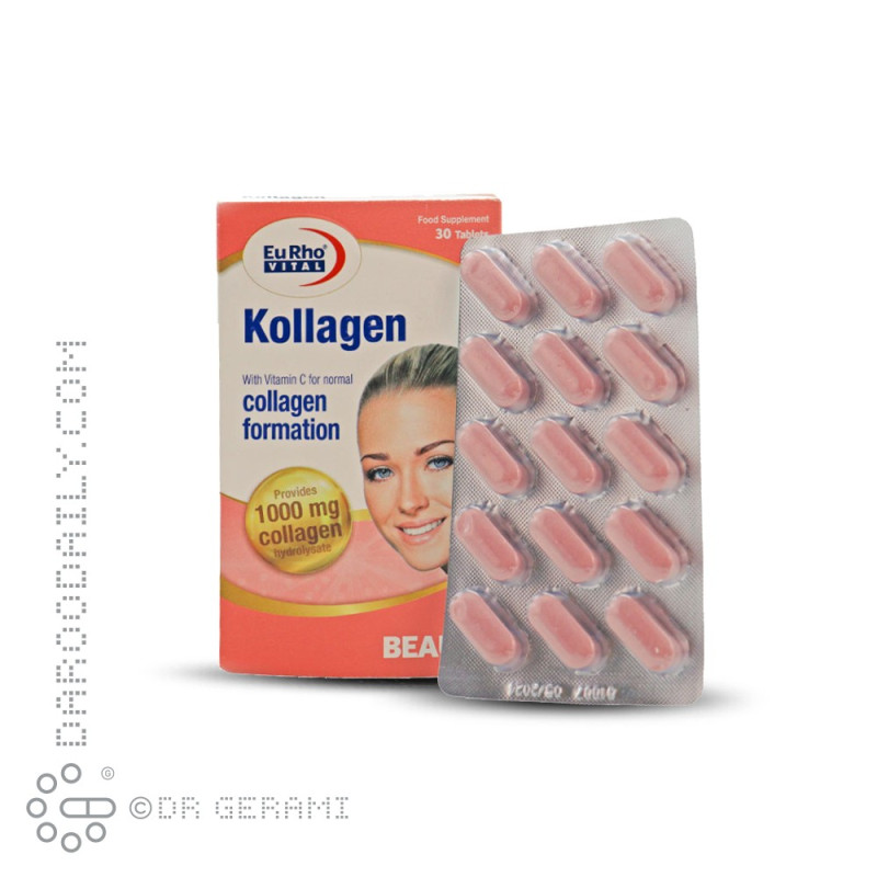 قرص کلاژن 1000 میلی گرمی یوروویتال 30 عددی