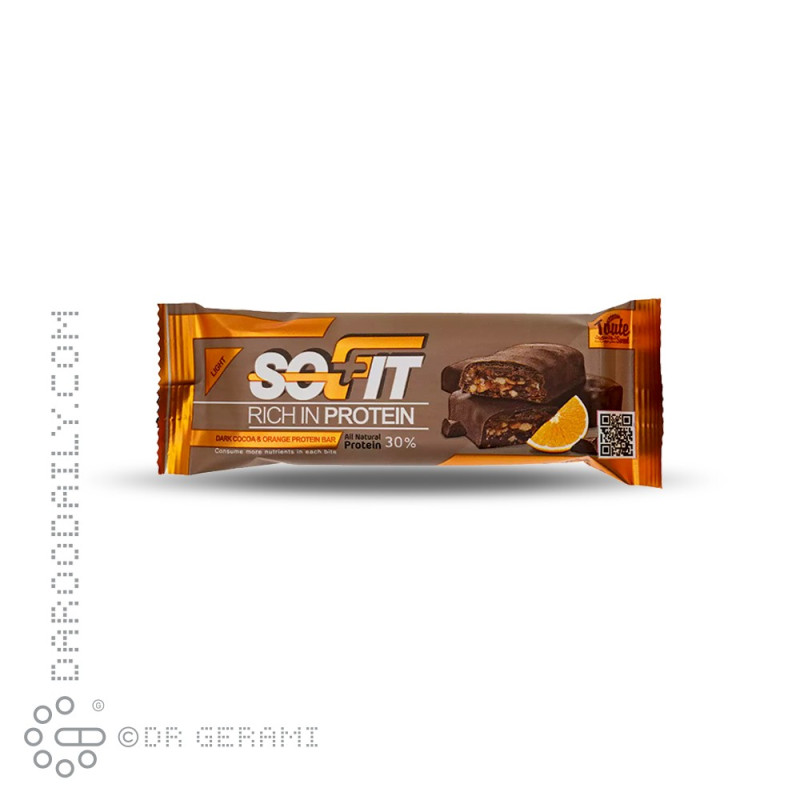 پروتئین بار با روکش کاکائویی پرتقالی سوفیت پلاس 45 گرمی