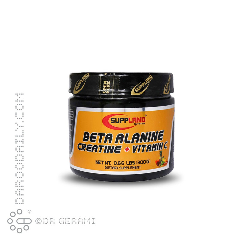 پودر کراتین و بتا آلانین و ویتامین C ساپلند نوتریشن 300 گرمی