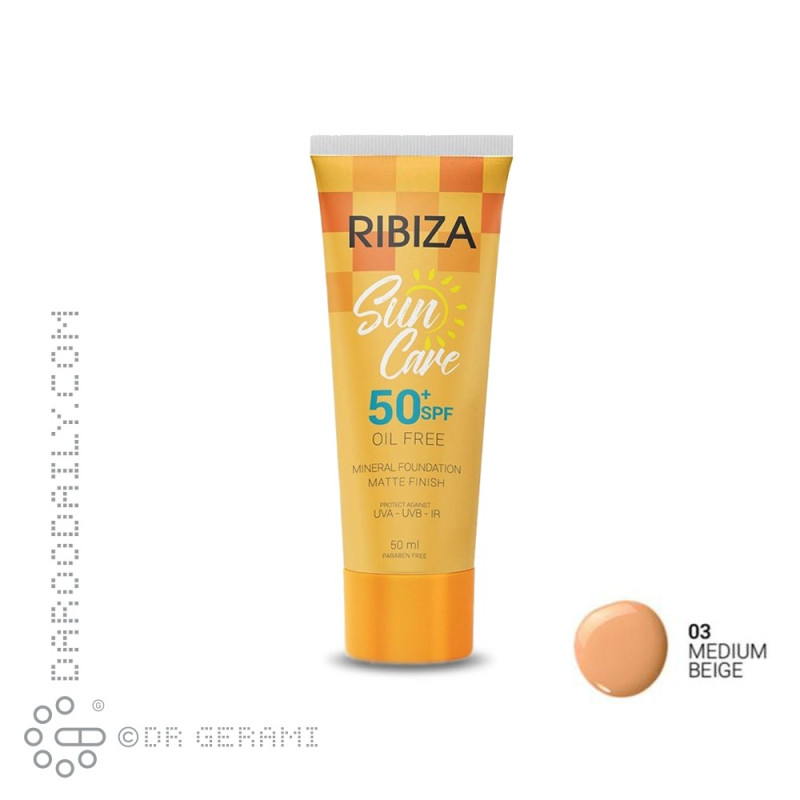 کرم ضد آفتاب بژ متوسط فاقد چربی مدل Sun Care با SPF50 ریبیزا شماره 03