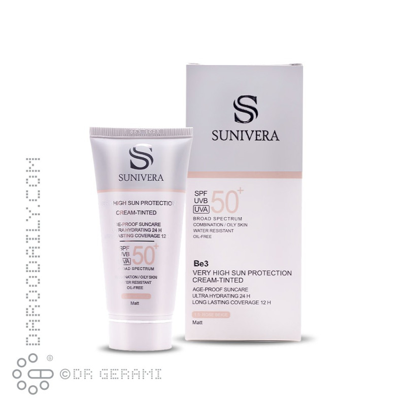 کرم ضد آفتاب 1.5 رز بژ مات پوست چرب SPF50 سانیورا ۵۰ میلی لیتری