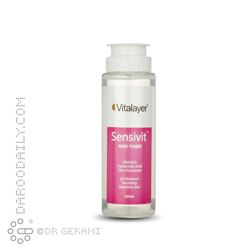 تونر پوست حساس مدل Sensivit ویتالیر 200 میلی لیتری
