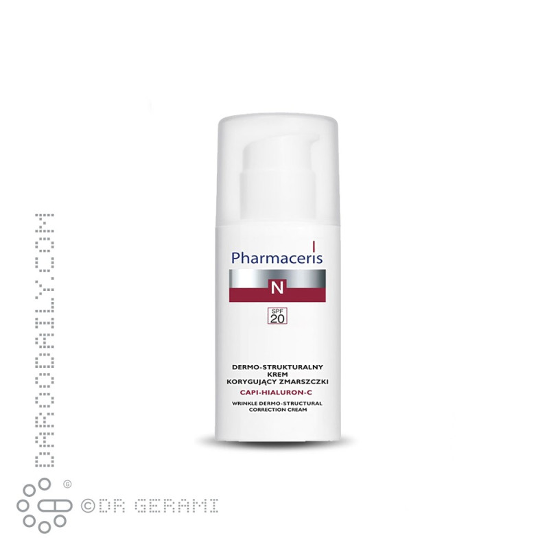 کرم ضد چروک های سطحی پوست مدل Capi Hialuron C با SPF20 فارماسریز 50 میلی لیتری