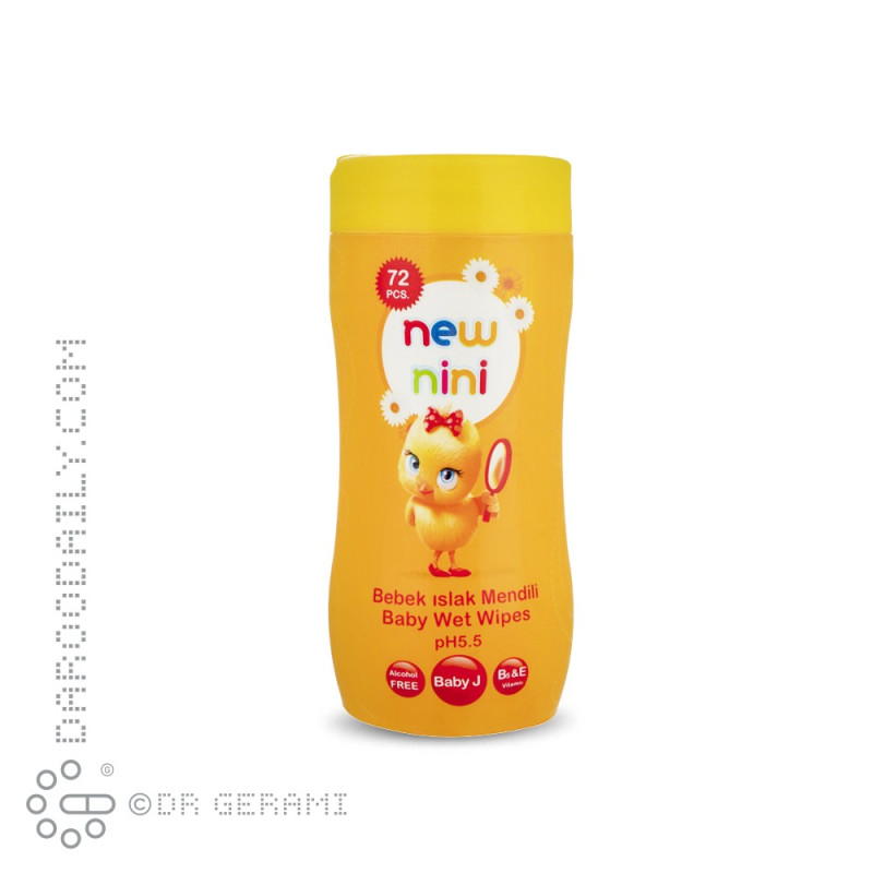 دستمال مرطوب کودک حاوی عصاره بابونه نیو نی نی 72 عددی