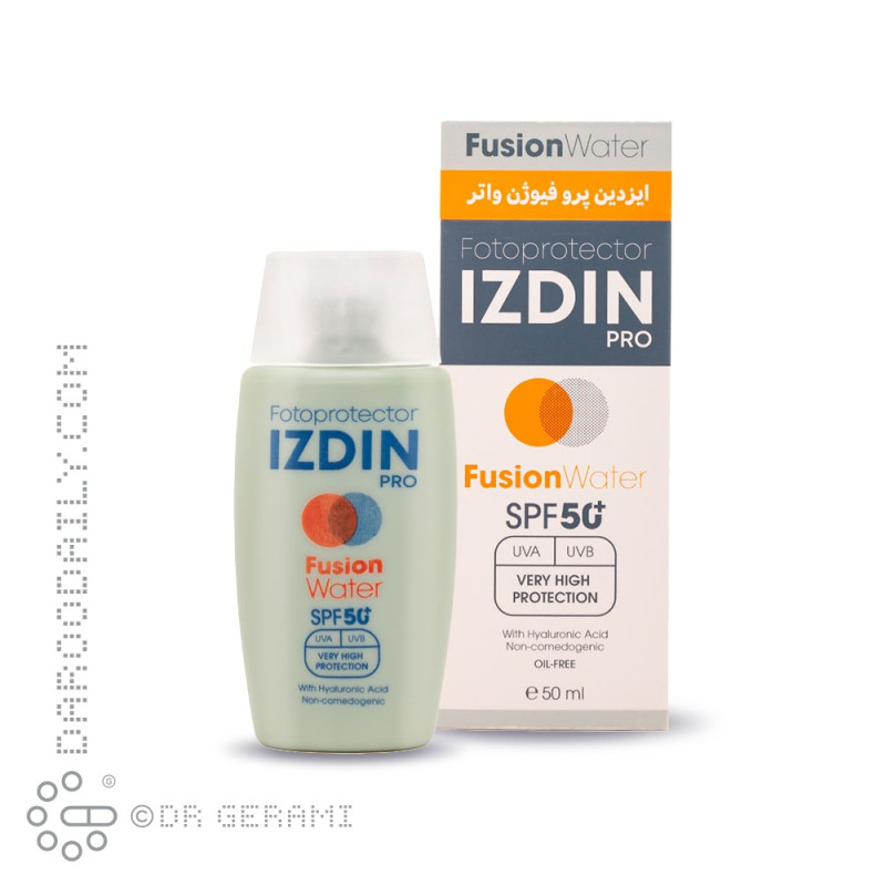 کرم ضد آفتاب بی رنگ فاقد چربی SPF50 ایزدین پرو 50 میلی لیتری