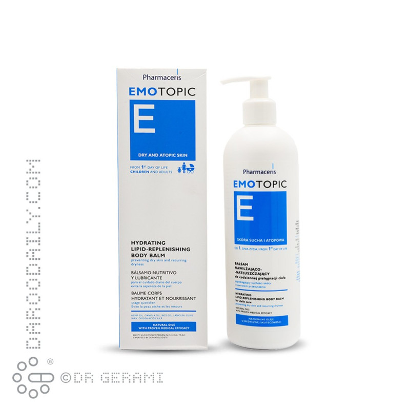 بالم آبرسان و مرطوب کننده پوست های خشک مدل Emotopic فارماسریز 400 میلی لیتری