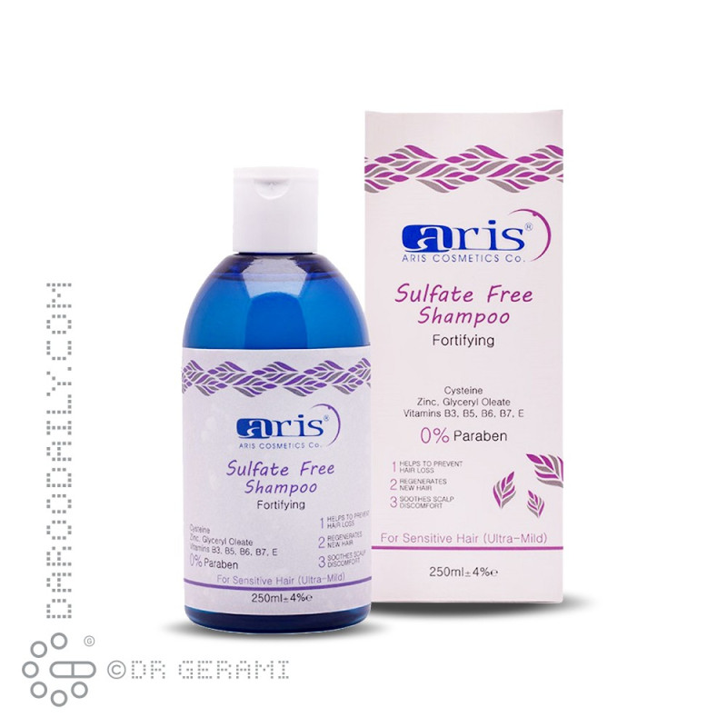 شامپو تقویت کننده موهای حساس بعد از کاشت مو آریس 250 میلی لیتری