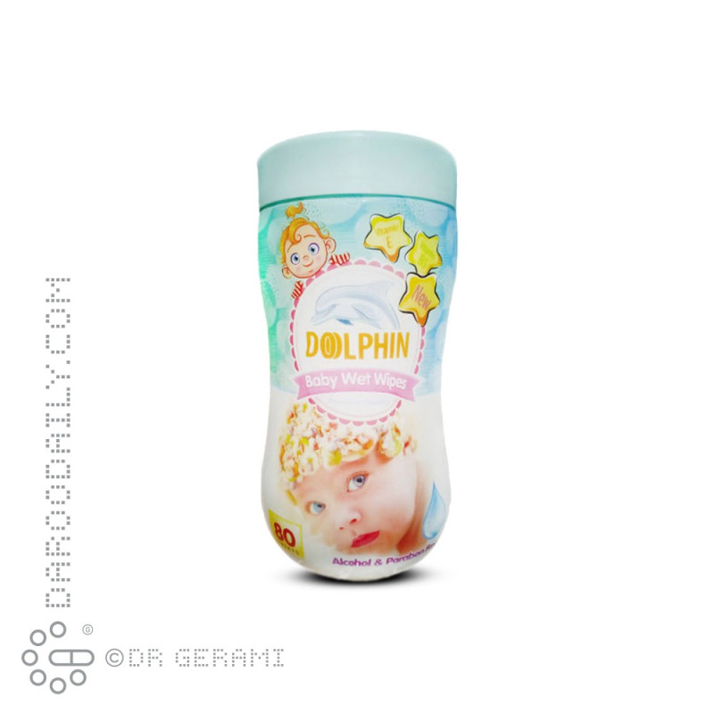 دستمال مرطوب کودک دلفین 80 عددی