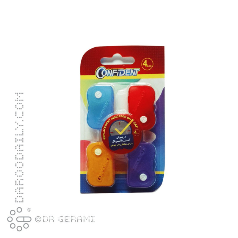 درپوش آنتی باکتریال مسواک کانفیدنت 4 عددی