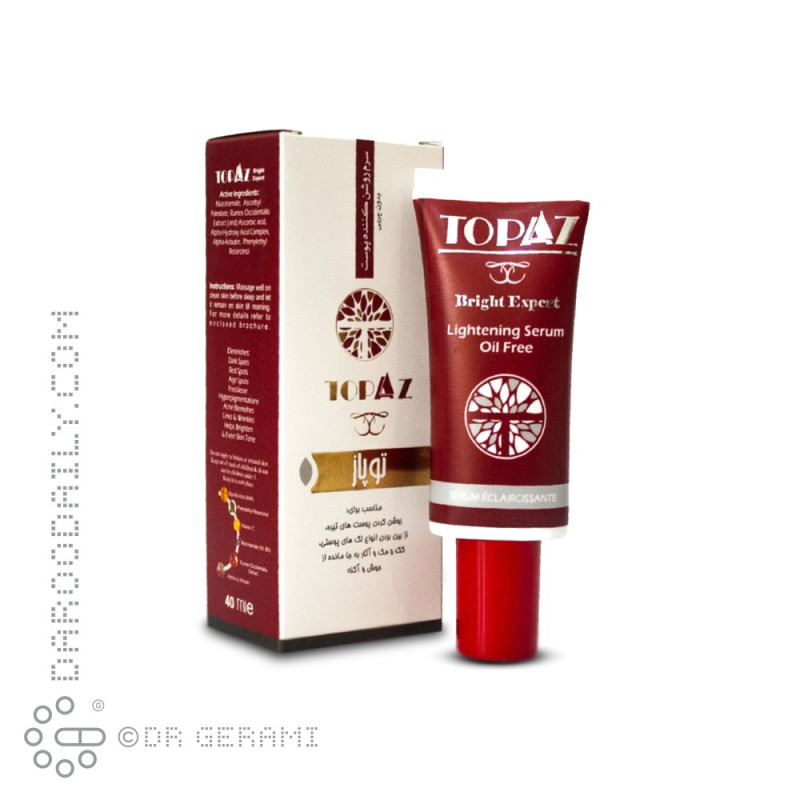 سرم روشن کننده و ضد لک توپاز 40 میلی لیتری