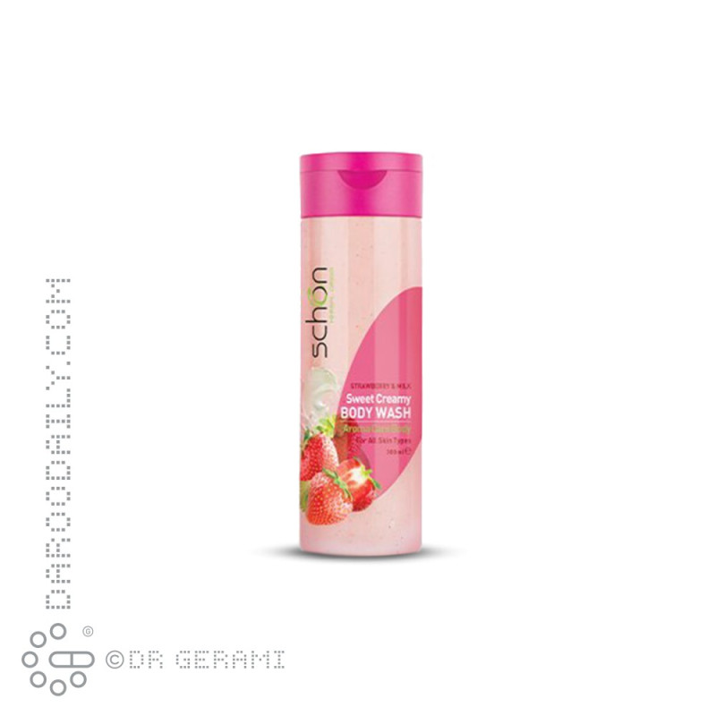 شامپو بدن کرمی شیر و توت فرنگی شون ۳۰۰ میلی لیتری
