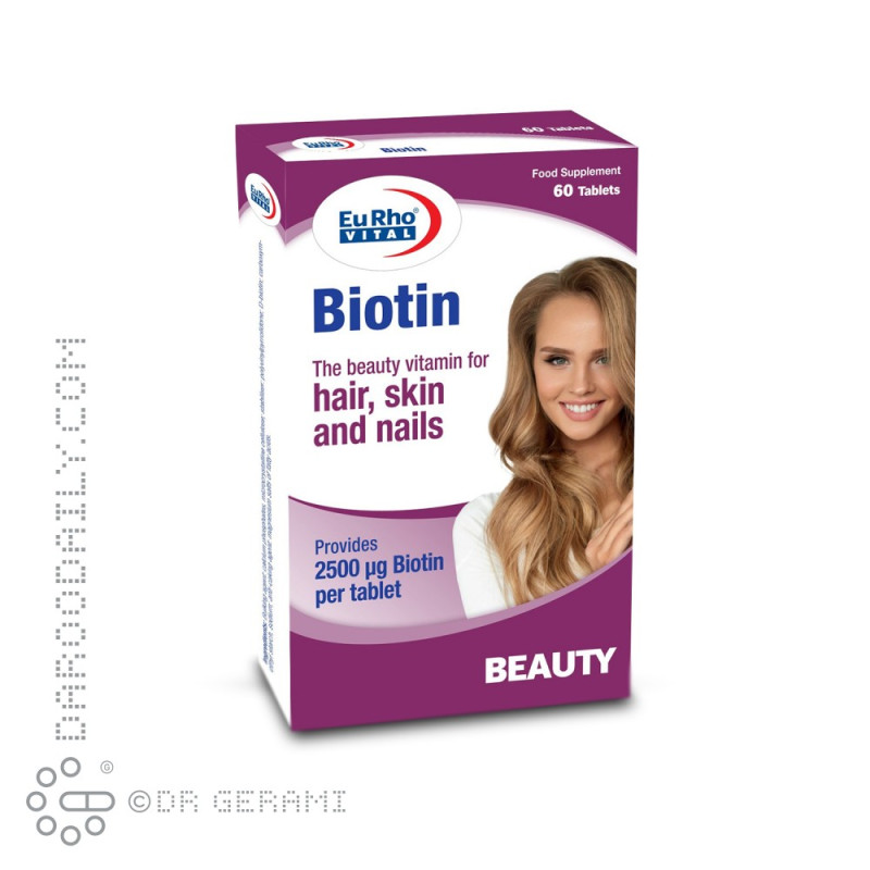 قرص بیوتین 2500 میکروگرمی یوروویتال 60 عددی