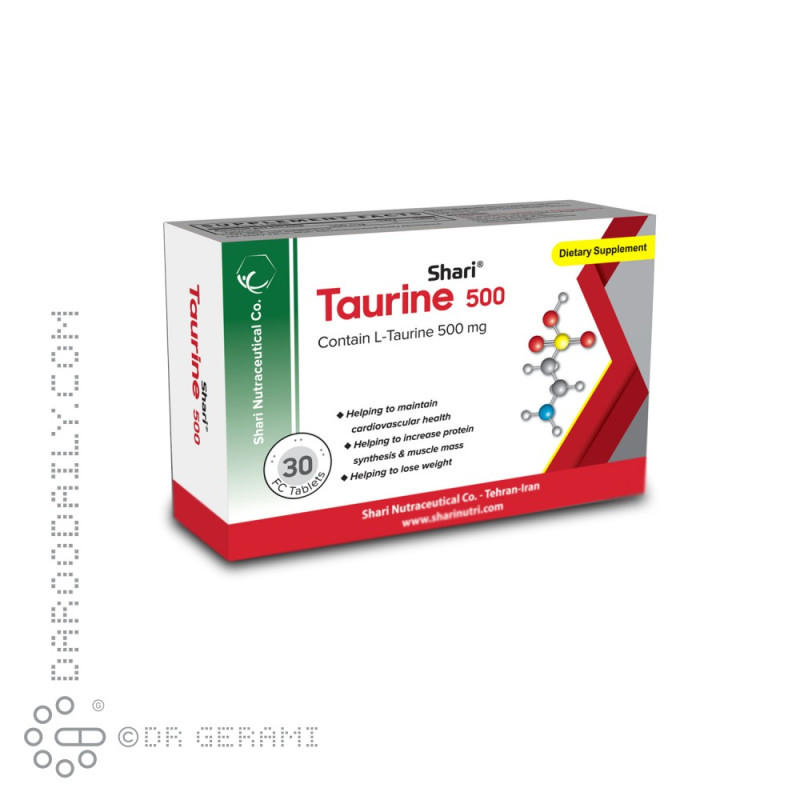 قرص تائورین 500 میلی گرمی شاری 30 عددی