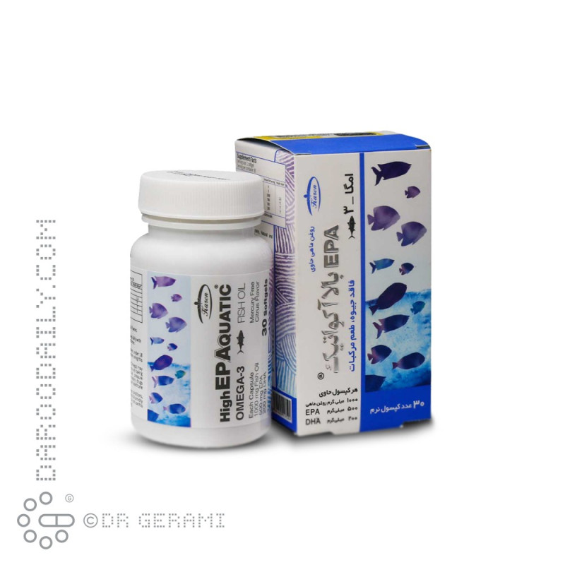 کپسول روغن ماهی حاوی EPA بالا آکواتیک کارن 30 عددی