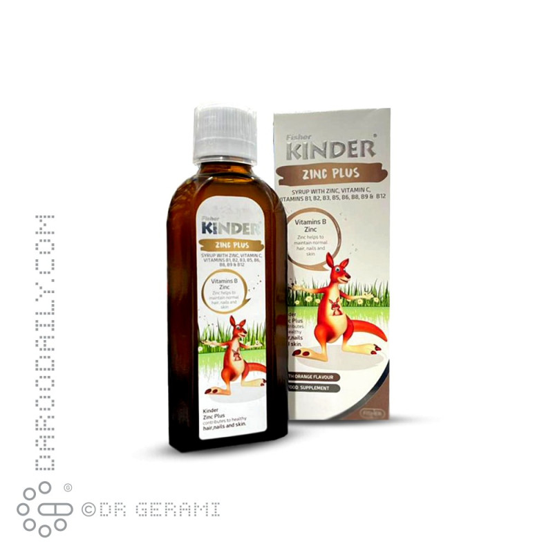 شربت زینک پلاس فیشر کیندر ۲۰۰ میلی لیتری