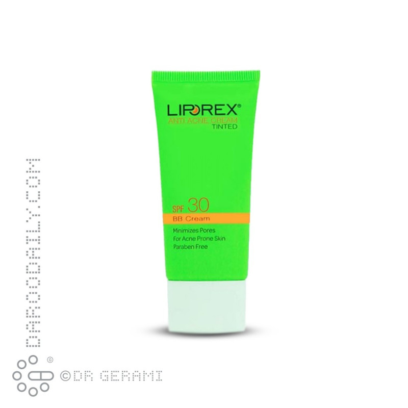 بی بی کرم ضد آفتاب بی رنگ پوست های آکنه دار SPF30 لیپورکس 30 میلی لیتری