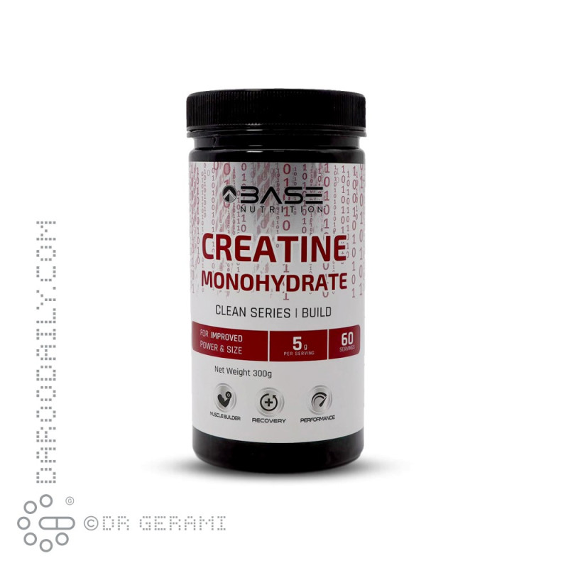 پودر کراتین مونوهیدرات بیس نوتریشن ۳۰۰ گرمی