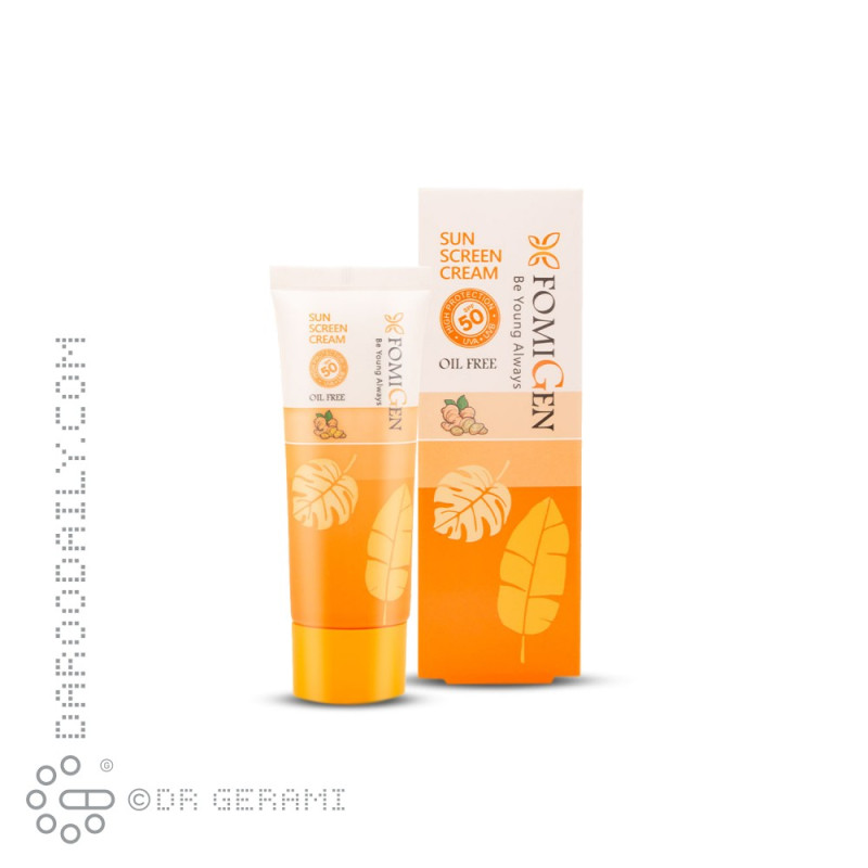 کرم ضد آفتاب بی رنگ پوست چرب فاقد چربی SPF50 فومیژن 40 میلی لیتری