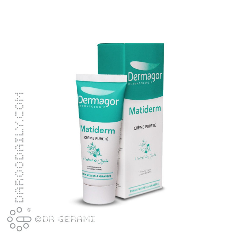 کرم مرطوب کننده و مات کننده پوست چرب مدل Matiderm درماگور 40 میلی لیتری