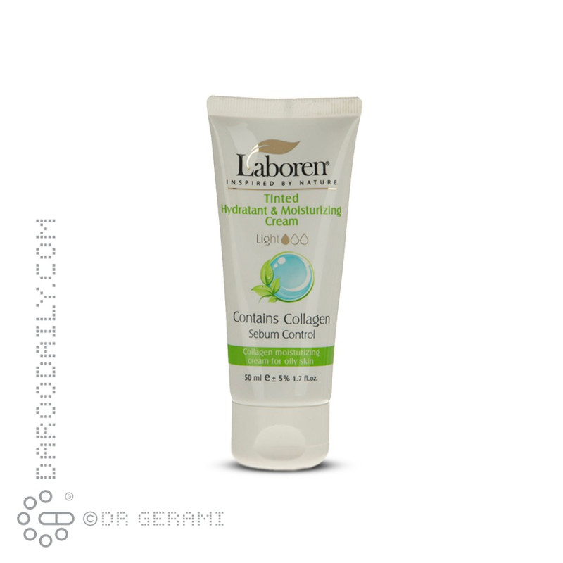 کرم مرطوب کننده و آبرسان رنگی روشن پوست چرب حاوی کلاژن لابورن 50 میلی لیتری