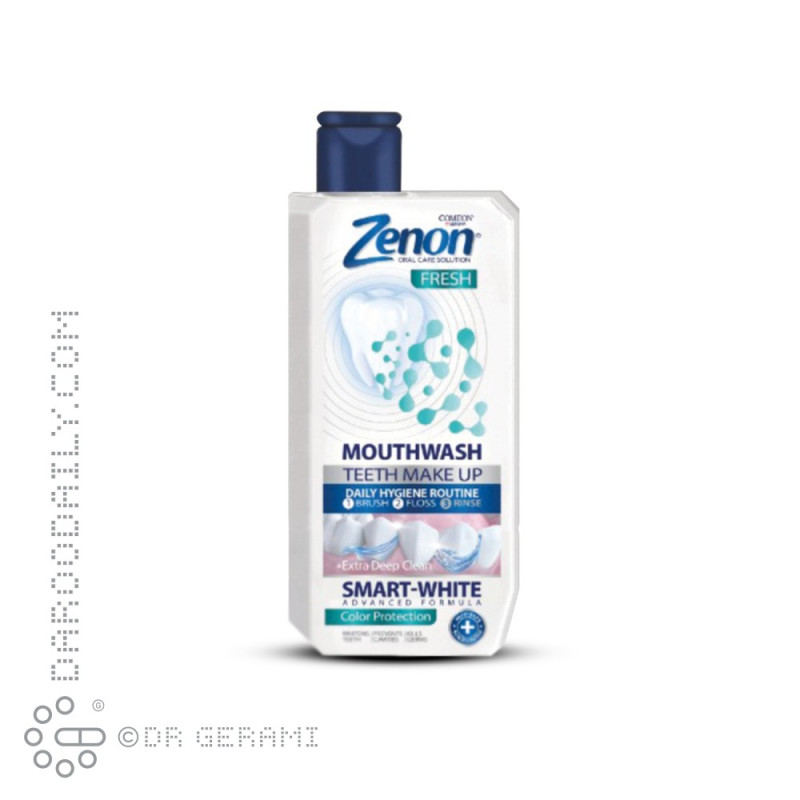 دهانشویه سفید کننده مدل Smart White زنون کامان 400 میلی لیتری