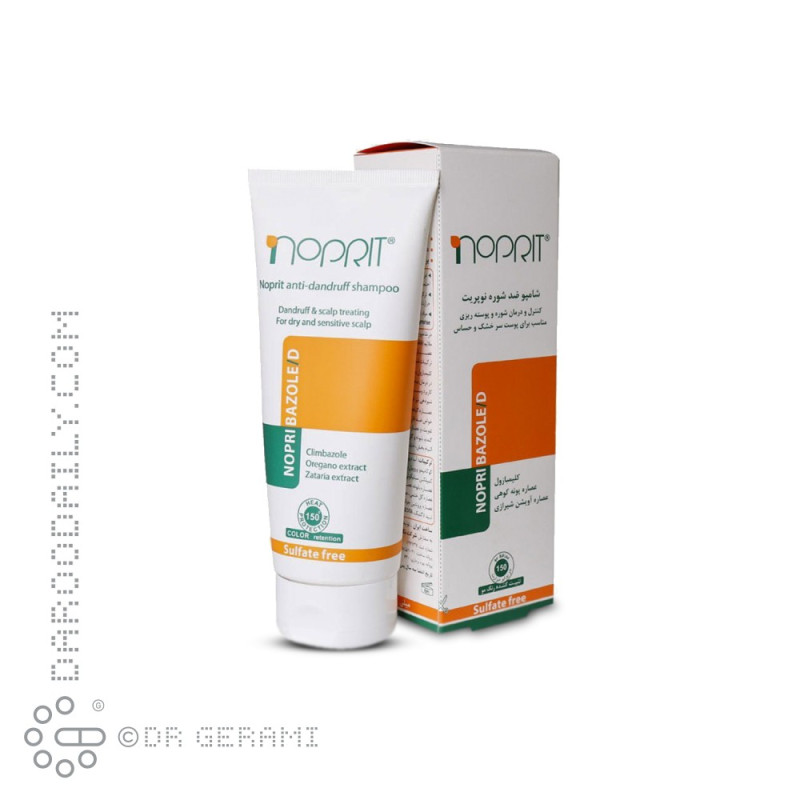 شامپو ضد شوره خشک و حساس مدل Nopri Bazole D نوپریت 200 میلی لیتری