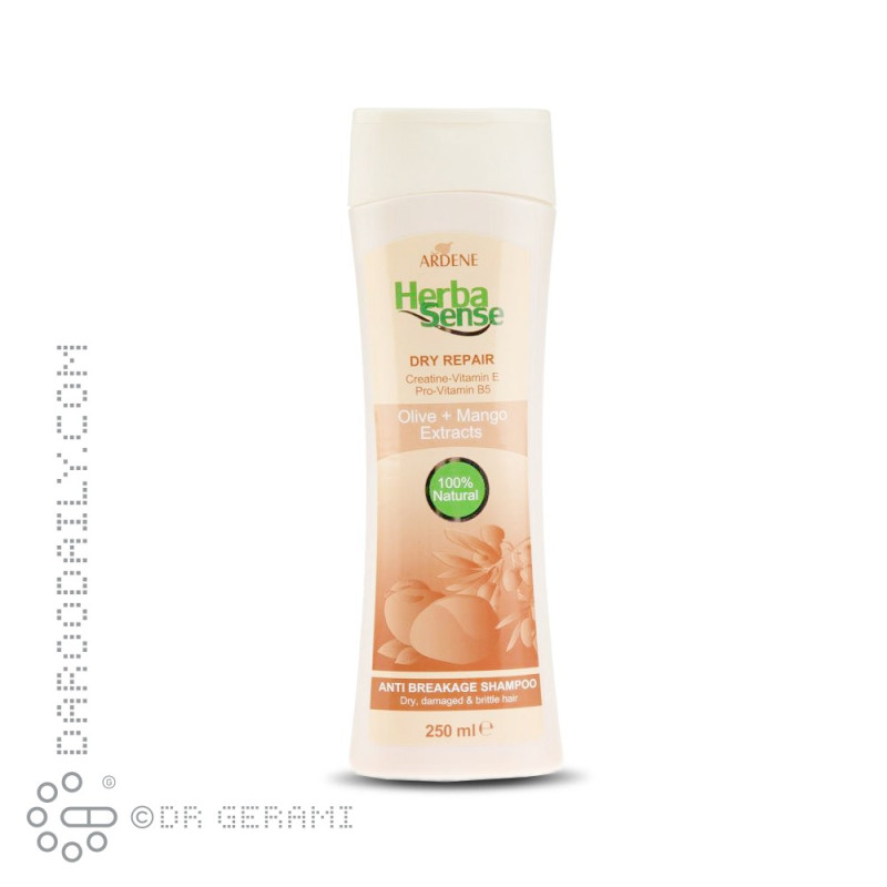 شامپو ضد موخوره موهای خشک مدل herba sense آردن ۲۵۰ میلی‌ لیتری