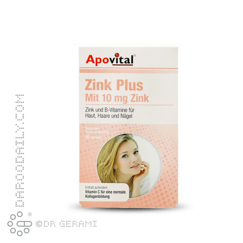 کپسول زینک پلاس 10 میلی گرمی آپوویتال 40 عددی