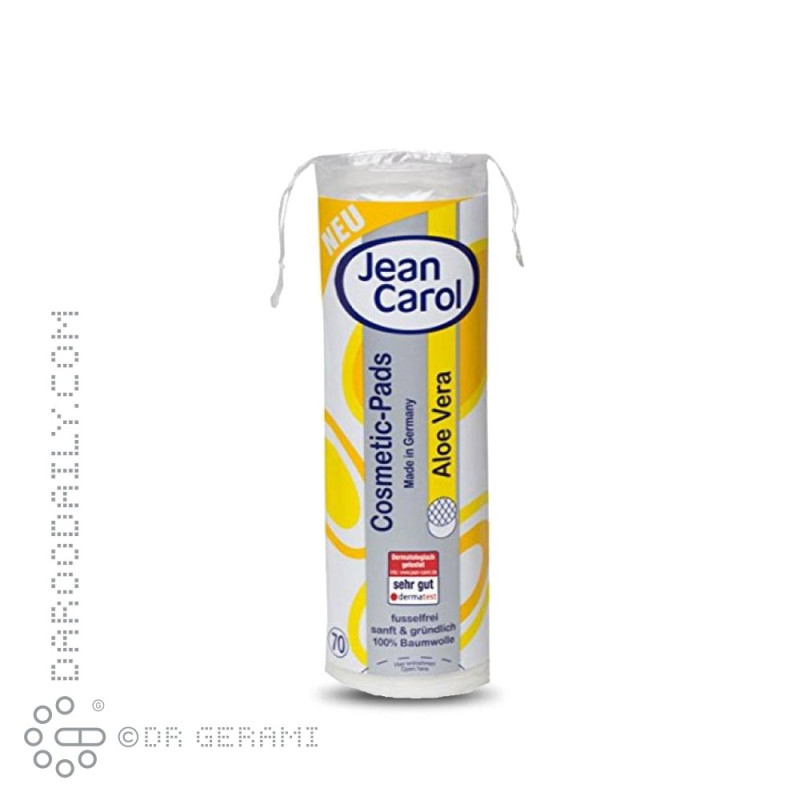 پد آرایش پاک کن حاوی عصاره آلوئه ورا جین کارول 70 عددی